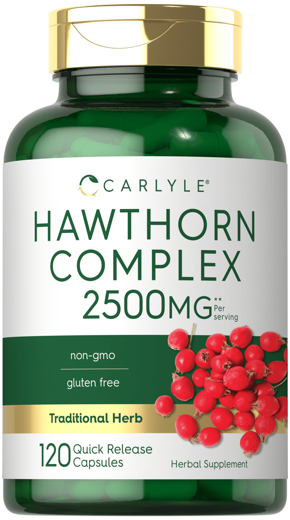 Hawthorn Berry Complex 2500mg 120 Capsules by Carlyle