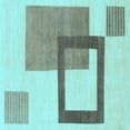thumbnail image 1 of Ahgly Company Indoor Square Solid Light Blue Modern Area Rugs, 8' Square, 1 of 4