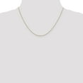 thumbnail image 2 of Collier Chaîne Torsadée en Or Rose 14k 18 Pouces 1,10 mm Taille Diamant Pendentif Breloque Maillon Rond, 2 of 9