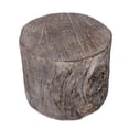 thumbnail image 5 of Benjara 7.9 in Round Tree Stump Cement Garden Stool, Weathered Brown, 5 of 11