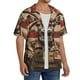 thumbnail image 2 of Fotbe Patriotic Deer Soldier Salute Camisa Estampada de Manga Corta para Hombre, Casual de Verano, Estilo Playero, Sin Arrugas-Small, 2 of 5