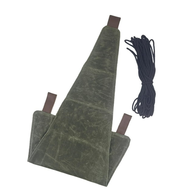 Taburete trípode de tela, silla de camping de tela resistente al desgaste, asiento de lona estable. verde oscuro