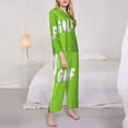 thumbnail image 3 of Pofeuu golf ball Print Womens Pajamas Set Long Sleeve Sleepwear Button Down Nightwear Soft Pj Lounge Sets Button Down Pajamas Women-Medium, 3 of 7