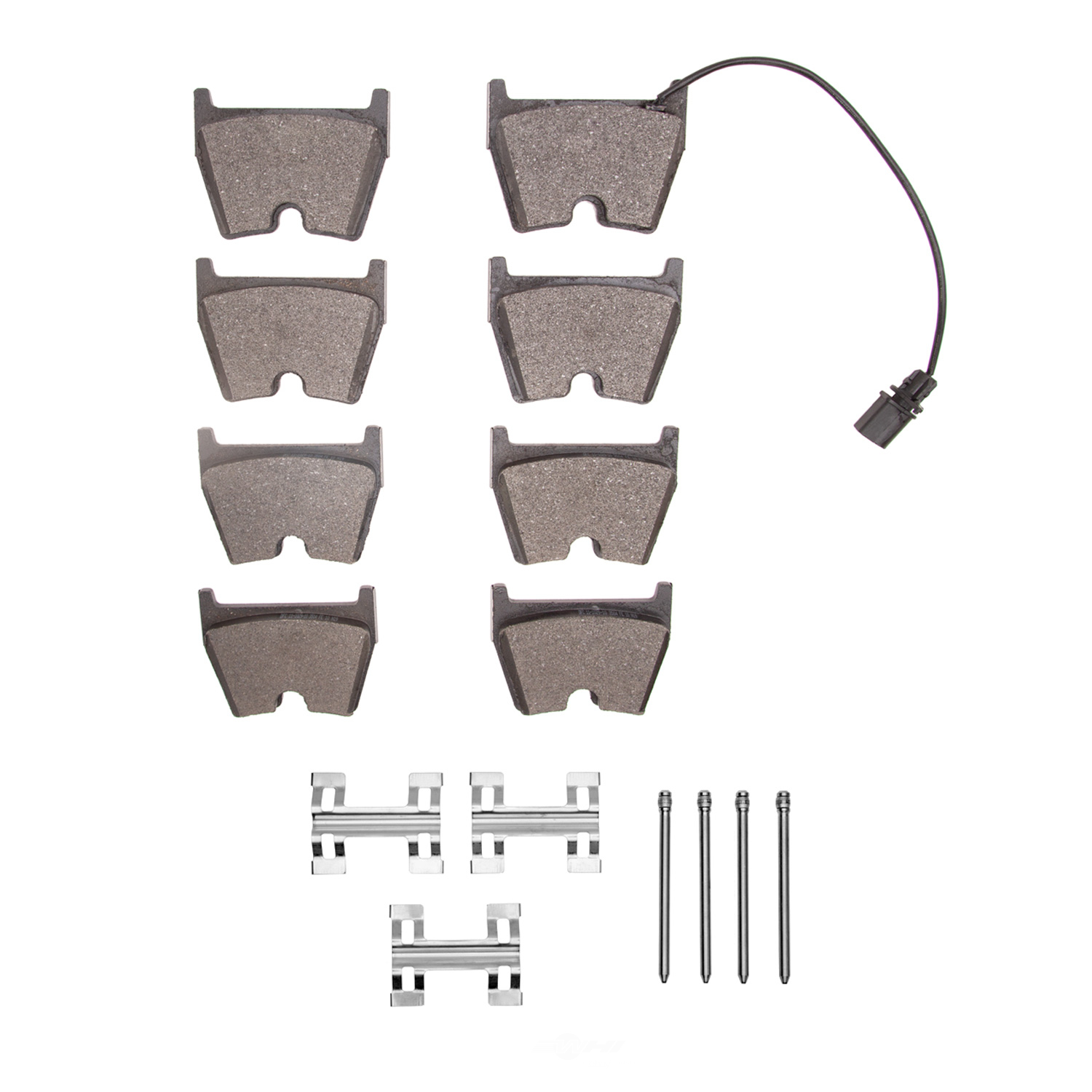 Dynamic Friction Company 1551-1029-11 DFC 5000 Advanced Brake Pads - Low Metallic and Hardware Kit