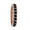 thumbnail image 2 of Mauli Jewels Rings for Women 1 Carat Engagement Black Diamond Wedding Band Channel-Setting 14K Solid White Gold, 2 of 9