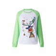 thumbnail image 2 of VISgogo Mujer Primavera Otoño Casual Pullover Manga Larga O Cuello Deer Print Patchwork Sudadera VISgogo moda, 2 of 9