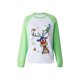 thumbnail image 2 of VISgogo Mujer Primavera Otoño Casual Pullover Manga Larga O Cuello Deer Print Patchwork Sudadera VISgogo moda, 2 of 9