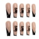 thumbnail image 5 of Uñas acrílicas extralargas de ataúd brillante con diseños, uñas acrílicas desnudas, uñas adhesivas para mujeres, 24 Uds. Adepaton JQWJ510, 5 of 7