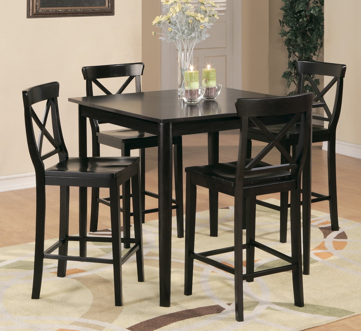 Homelegance Blossom Hill Square Counter Height Table in Wenge - Walmart.com