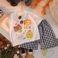 thumbnail image 2 of Emitonse Toddler Baby Girl Summer Clothes Fashion Casual Toddler Baby Girl Summer Clothes 1st 2nd 3rd 4th Birthday Outfit Ruffle Short Sleeve Shirt Gingham Shorts Set Black,12-18 Months, 2 of 6
