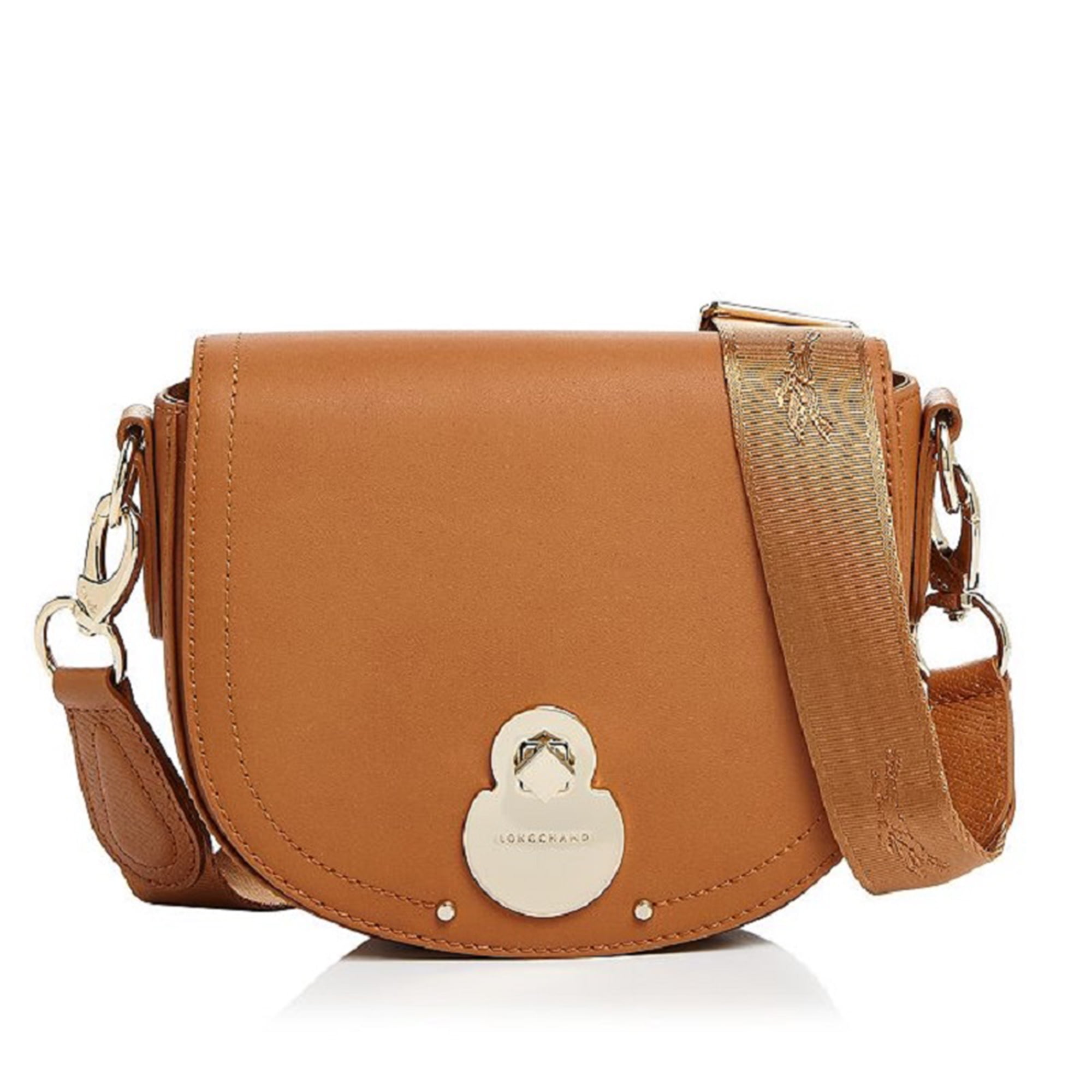 LongChamp Women's Cavalcade Small Leather Crossbody Handbag Natural