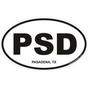 3.8 Inch Pasadena Texas Oval Decal