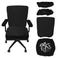 thumbnail image 1 of Office Chair Covers, 38-55cm Stretchable Computer Chair Slipcover, Black, 1 of 7