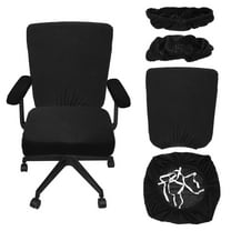 Office Chair Covers, 38-55cm Stretchable Computer Chair Slipcover, Black