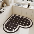 thumbnail image 4 of Kitchen Absorbent Pvc Floor Mats Heart Shape Carpet Non-Slip Bath Rug Pink Valentine's Day Rug Absorbs Water Diatom Mud Pad My Lux Decor Round, 4 of 13