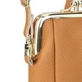 thumbnail image 5 of Royal Bagger Mini Shoulder Crossbody Bag, Genuine Leather Kiss Lock Mobile Phone Bags, Casual Clutch Wallet Purse for Women, 5 of 9