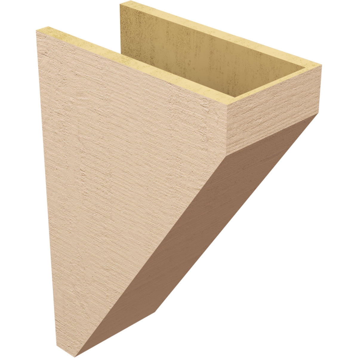 8"W x 16"D x 24"H Classic Concord Rough Cedar Woodgrain TimberThane Corbel, Primed Tan