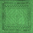 thumbnail image 1 of Ahgly Company Indoor Square Southwestern Emerald Green Country Area Rugs, 3' Square, 1 of 4