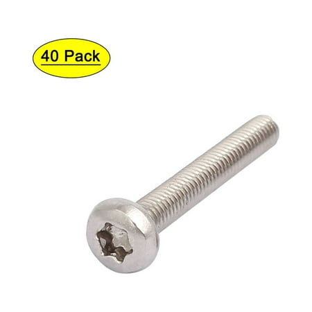 

Unique Bargains M4x30mm 304 Stainless Steel Button Head Torx Screws Bolts T20 Drive 40pcs