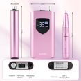 thumbnail image 3 of Taladro de uñas eléctrico Lavinda 35000 RPM recargable - Rosa, 3 of 7