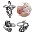 thumbnail image 2 of Anillo de punto vintage de 3 piezas con bucle de ganchillo, accesorio para tejer hilo, 2 of 5