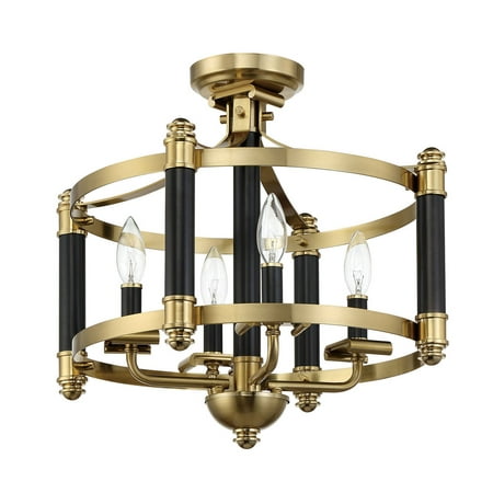 

Craftmade 54854 Stanza 4 Light 18 Wide Semi-Flush Ceiling Fixture - Black