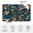 thumbnail image 3 of Teal Orange Abstract Art Door Mat Indoor Outdoor, Geometric Modern Art Non Slip Welcome Mat with Rubber Backing, Absorbent Fabric Front Door Mats Entryway Rug for Home Patio Entrance 16"x24", 3 of 9