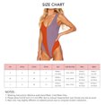 thumbnail image 5 of Traje de baño de 1 pieza para mujer, bloques de color a la moda, traje de baño elástico encantador para mujer, traje de baño naranja S, 5 of 5