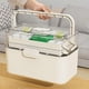 thumbnail image 2 of Large Plastic Medicine Organizer Includes A Small Pillbox - Multi-Layer First Aid Medical Storage Box, 2 of 5