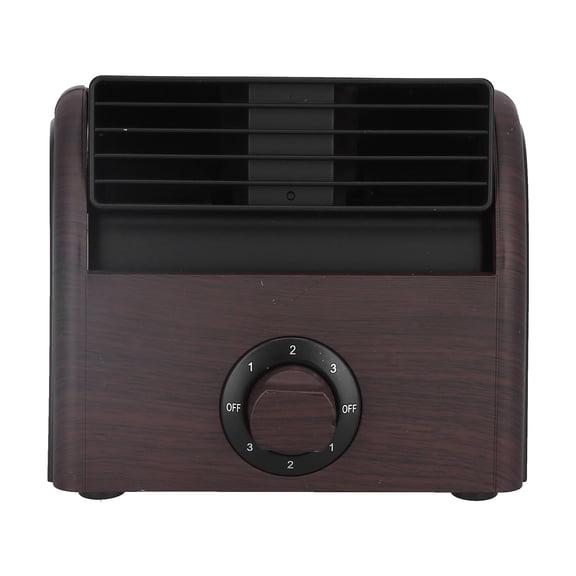 Falleo Clearance Brown Wood Grain Fan 3 Gear Adjustable Bladeless Mini Fan Ultra Silence Portable Fan CN Plug 220V