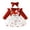 Red, variant on Esaierr 2PCS Newborn Girls Print Splice Dress for Girls Bow Dress Spring Autumn Long Sleeve Tulle Dress for 0-18M