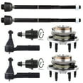 thumbnail image 2 of SCITOO 8pcs Suspension Kit 2 Front Lower Ball Joint 2 Outer 2 Inner Tie Rod End 2 Wheel Hub Bearing for Cadillac Escalade for Chevrolet Silverado Suburban 1500 Tahoe for GMC Sierra 1500 Yukon XL 1500, 2 of 5