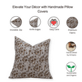 thumbnail image 4 of Fabritual Block Print Pure Linen 14x20 Throw Pillow Covers, Handmade Vintage Pillow Covers For Sofa and Couch, Floral Print Outdoor Cushion Cover With Boho Home Decor (Sajawat, Mustard), 4 of 5