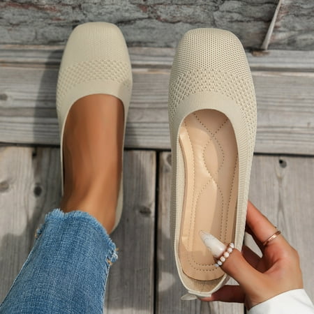 Women s Ballet Flats Comfortable Casual Dressy Shoes Work Flats Office Shoes Pointed Toe Leopard Flats Beige 9.5