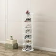 thumbnail image 4 of Shoe Storage Organizer Shoe Rack Multi-Layer Vertical Shoe Rack Save Space Iron Stand Storage Shelf for Living Room Doorway Furniture Products Shoe Rack for Door (5 Layer White China), 4 of 6