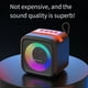 thumbnail image 2 of Altavoz Bluetooth Inalámbrico Portátil con Luz LED RGB, Compatible con TF, USB, AUX, Manos , Batería Recargable, Color Rojo., 2 of 5
