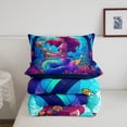 thumbnail image 5 of Erosebridal Mermaid Princess Bedding Sets Twin with Comforter, Underwater World Duvet Insert, Ocean Coral Reversible Down Comforter, Ultra Soft Room Decor, 2pcs, 5 of 8