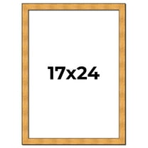 17x24 Frame Gold Rustic Solid Wood Picture Frame | 1.25 Inch Wide Moulding | Rustique Gold