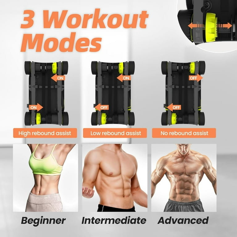 Wonder Core Slide Fit - Rouleau Abdominaux 4 Roues Avec Rebond Automatique Et Application Entraînement