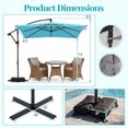 thumbnail image 3 of Costway 8 x 8 FT Offset Cantilever Patio Umbrella,Square Hanging Outdoor Market Umbrella Turquoise, 3 of 10