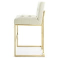 thumbnail image 3 of Bar Stool Chair Barstool, Velvet, Metal Steel, Gold Ivory White, Modern Contemporary Urban Design, Bar Pub Cafe Bistro Hotel Restaurant Hospitality, 3 of 8
