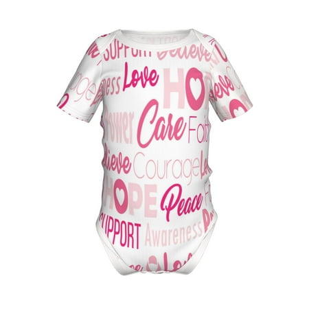 

Junzan Breast Cancer Ribbons Awareness (2) Print Short-Sleeve Baby Climbing Clothes Bodysuits for Infant One-Piece for Baby Boys & Girls Baby Clothes Baby Romper with Snap Closure-9M