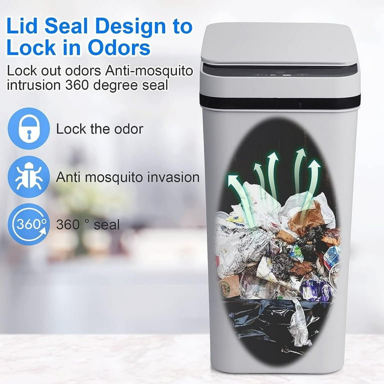 Smart Trash Can With Lid For Bedroom And Living Room Kitchen