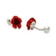 thumbnail image 3 of Gemelos elegantes para hombre con diseño de flor de rosa, 17 mm, románticos rojo, 3 of 8