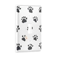 thumbnail image 2 of Yayeee Toggle Light Switch Wall Plate 1-Gang 4.5"x2.7" Home Decorative Outlet Cover, Black Cartoon Cat Paw, 2 of 7