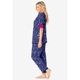 thumbnail image 2 of Dreams & Co. Plus Size Printed Henley PJ Set, 2 of 6