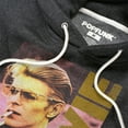 thumbnail image 2 of David Bowie Smokin' Unisex Adult Slim Fit Pull-Over Heather Hoodie, Charcoal, 2X-Large, 2 of 5
