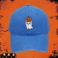thumbnail image 2 of QASIEATN Baseball Caps for Women Halloween Baseball Cap Distressed Dad Hat with Owl and Pumpkin Embroidery Adjustable Unisex Adult, 2 of 3