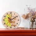thumbnail image 2 of SKYSONIC Sunflower Wall Clock 10 Inch Silent Non Ticking Round Clock Oil Painting Clock Easy to Read Clock for Living Room Bedroom Bathroom Home Decor, 2 of 7
