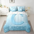 thumbnail image 2 of Castle Fairy Bowknot Initial Alphabet C 7-Piece Bedding Comforter Set, King Size, Sparkling Graffiti Splash, Dreamy Princess Bling Glitter, 2 of 8
